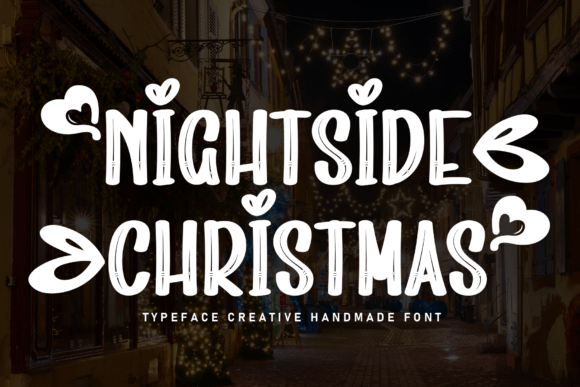 Nightside Christmas: A Heartfelt Display Font for Festive Design