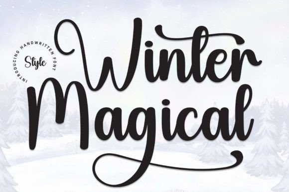Winter Magical: Flowing Handwritten Elegance